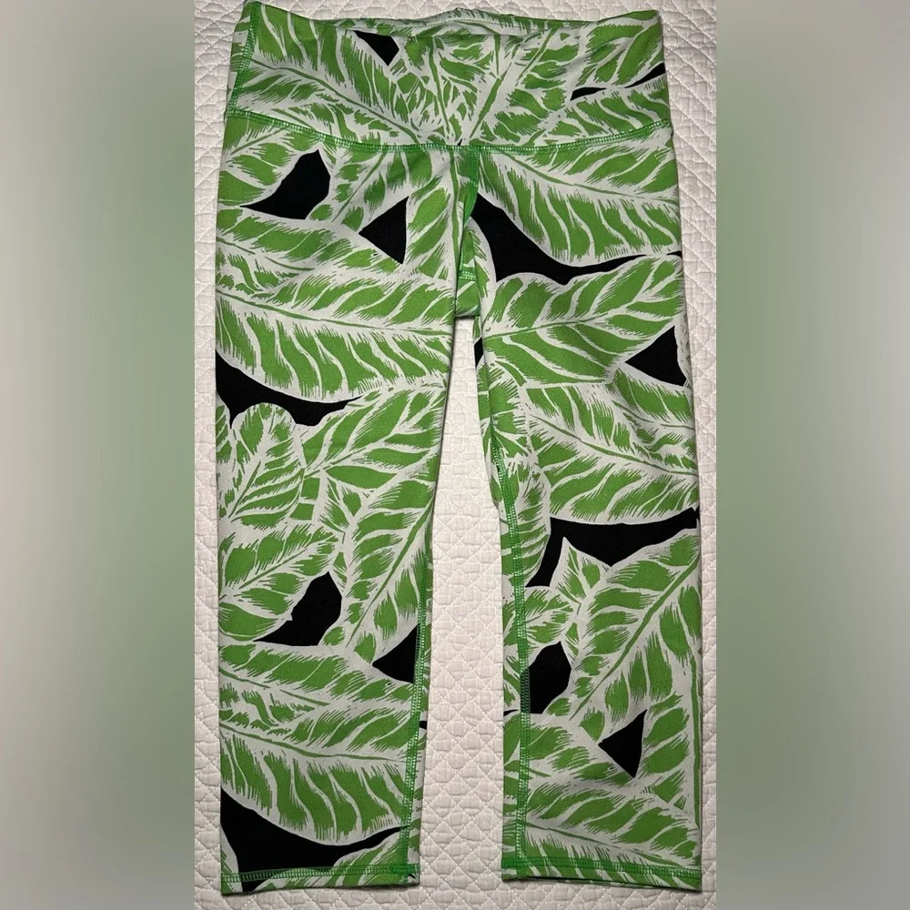 ALO Yoga Palm Printed Cropped Leggings SZ XS